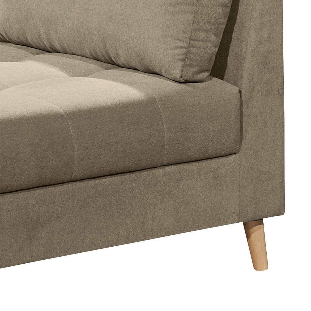 Thumbnail - Mid.you Ecksofa, Sand, Textil, Uni, Füllung: Polyester, Ottomane rechts, L-Form, 249x175 cm, Stoffauswahl, seitenverkehr...