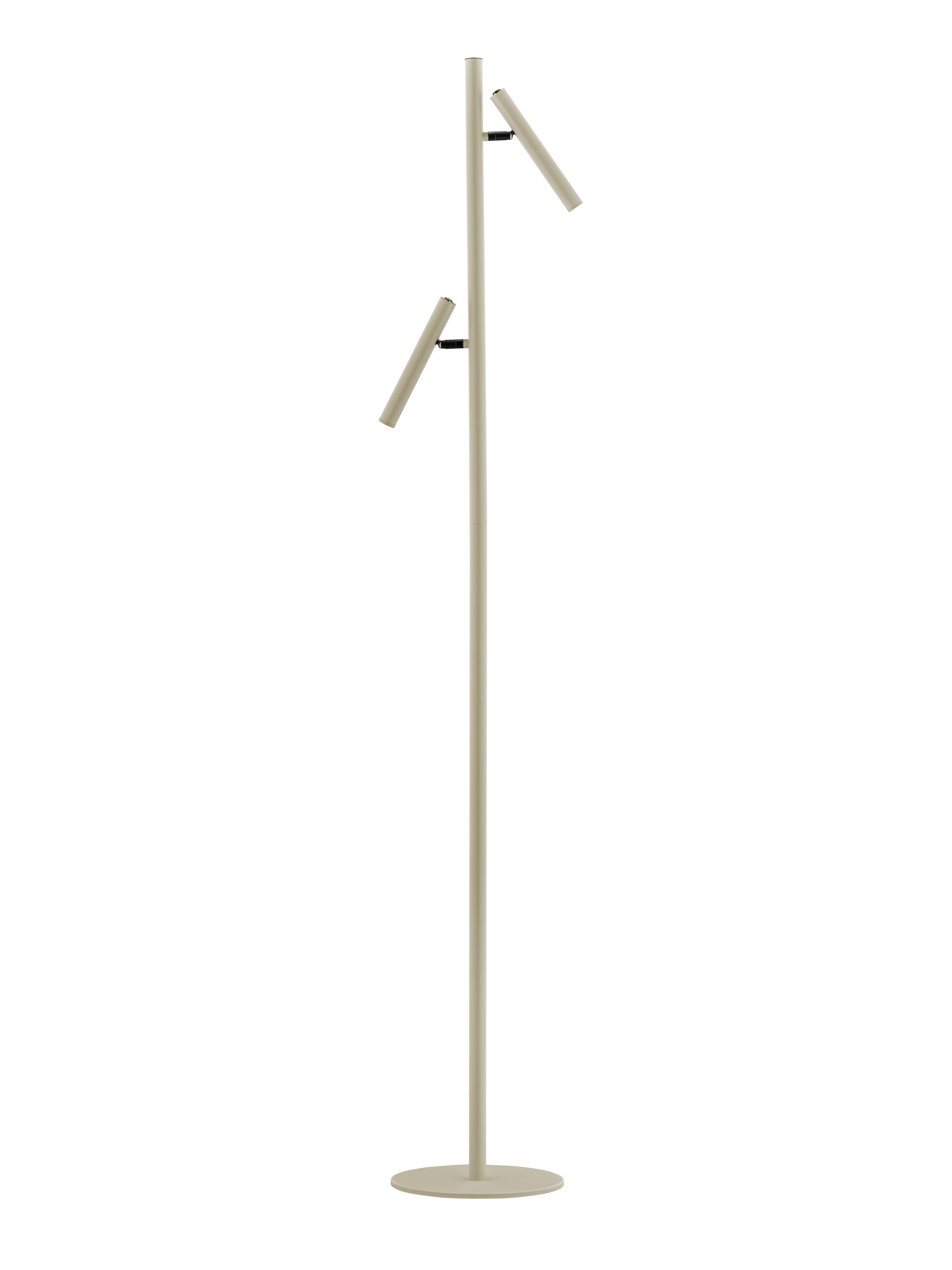 LED-STEHLEUCHTE 20/163 cm    - Sandfarben/Weiß, MODERN, Kunststoff/Metall (20/163cm) - Hell