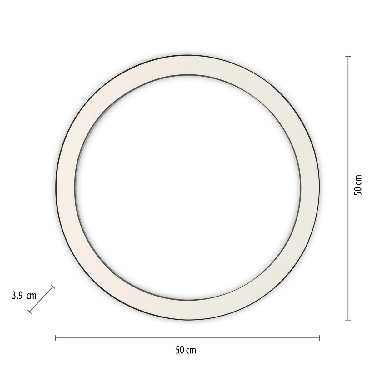 LED PLAFONJERA Pure Lines  - antracit, Dizajnerski, metal/plastika (50/3.9/4cm) - Neuhaus PURE