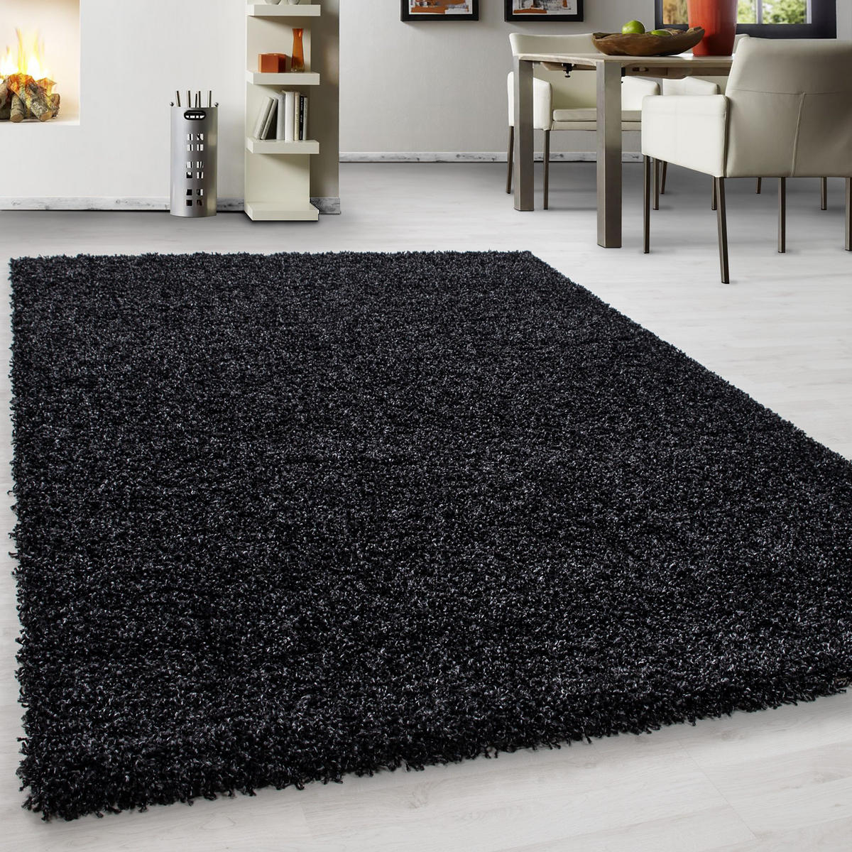 HOCHFLORTEPPICH 140/200 cm Life 1500 Anthrazit  - Anthrazit, KONVENTIONELL, Textil (140/200cm) - Novel