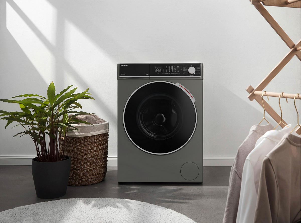 WASCHMASCHINE ES-WNFL814CADA-DE   - Grau, Basics, Glas/Kunststoff (55,7/84.5/59,7cm) - Sharp