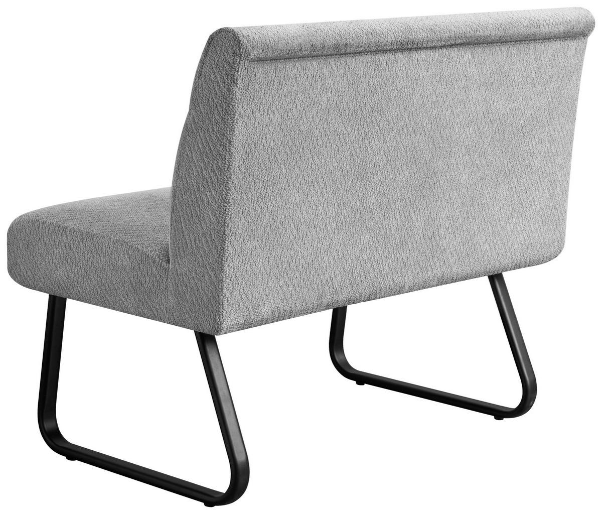 SITZBANK 100/86/61 cm  in Grau  - Schwarz/Grau, Design, Textil/Metall (100/86/61cm) - Stylife
