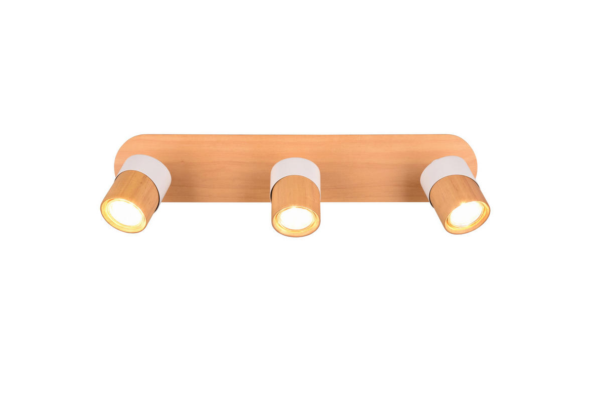 STRAHLER 48/15/9 cm   - Braun/Weiß, Natur, Holz/Metall (48/15/9cm)