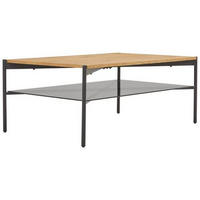 COUCHTISCH in Metall, Glas, Holzwerkstoff  - Eichefarben/Schwarz, Design, Glas/Holzwerkstoff (110/45/70cm) - PBJ