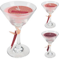 VONNÁ SVIEČKA  - ružová/fialová, prírodné materiály/sklo (9/13,5cm)