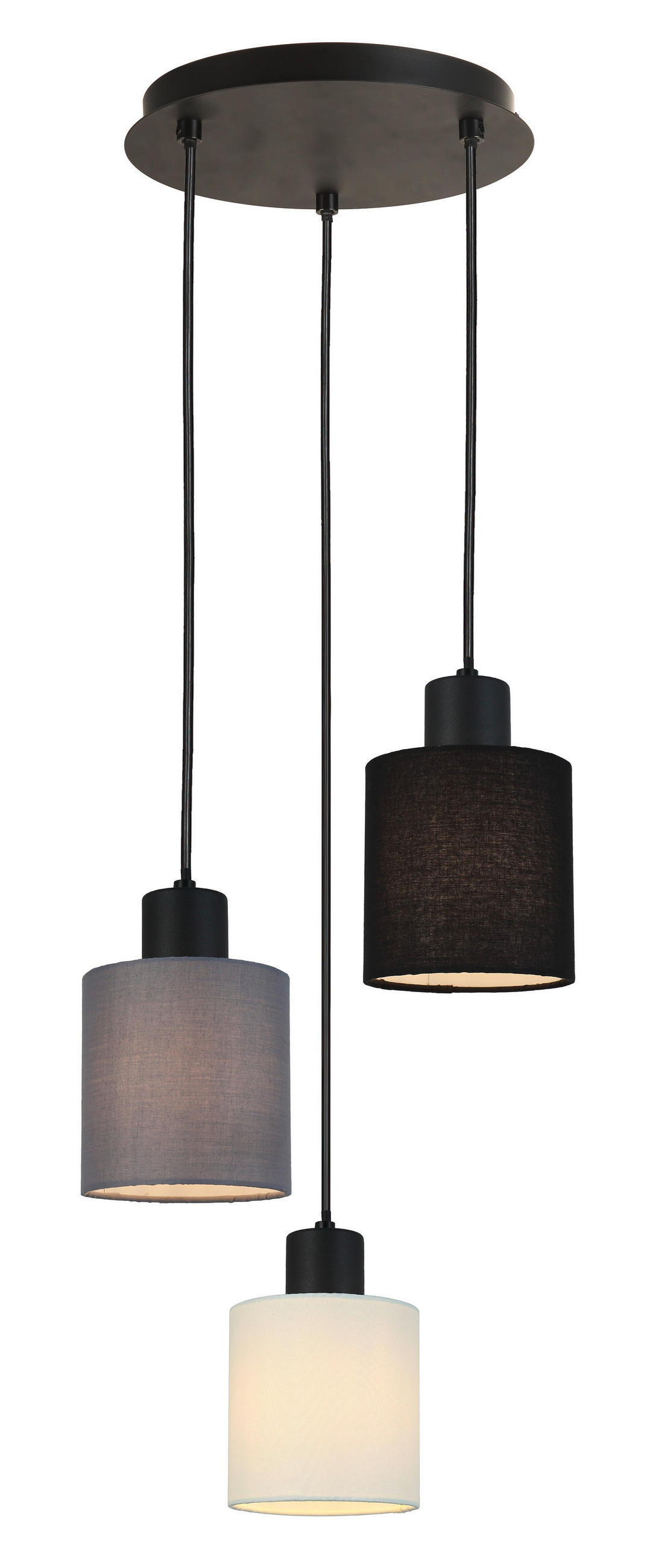 HÄNGELEUCHTE 25,5/120 cm   - Beige/Schwarz, Trend, Textil/Metall (25,5/120cm) - Novel
