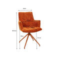 ARMLEHNSTUHL  in Eisen Chenille  - Orange, LIFESTYLE, Textil/Metall (59,5/90,5/62,5cm) - Novel