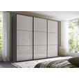 SCHWEBETÜRENSCHRANK 298/222/68 cm 3-türig Anthrazit, Schwarz, Hellgrau  - Anthrazit/Hellgrau, MODERN, Holzwerkstoff/Metall (298/222/68cm) - Moderano