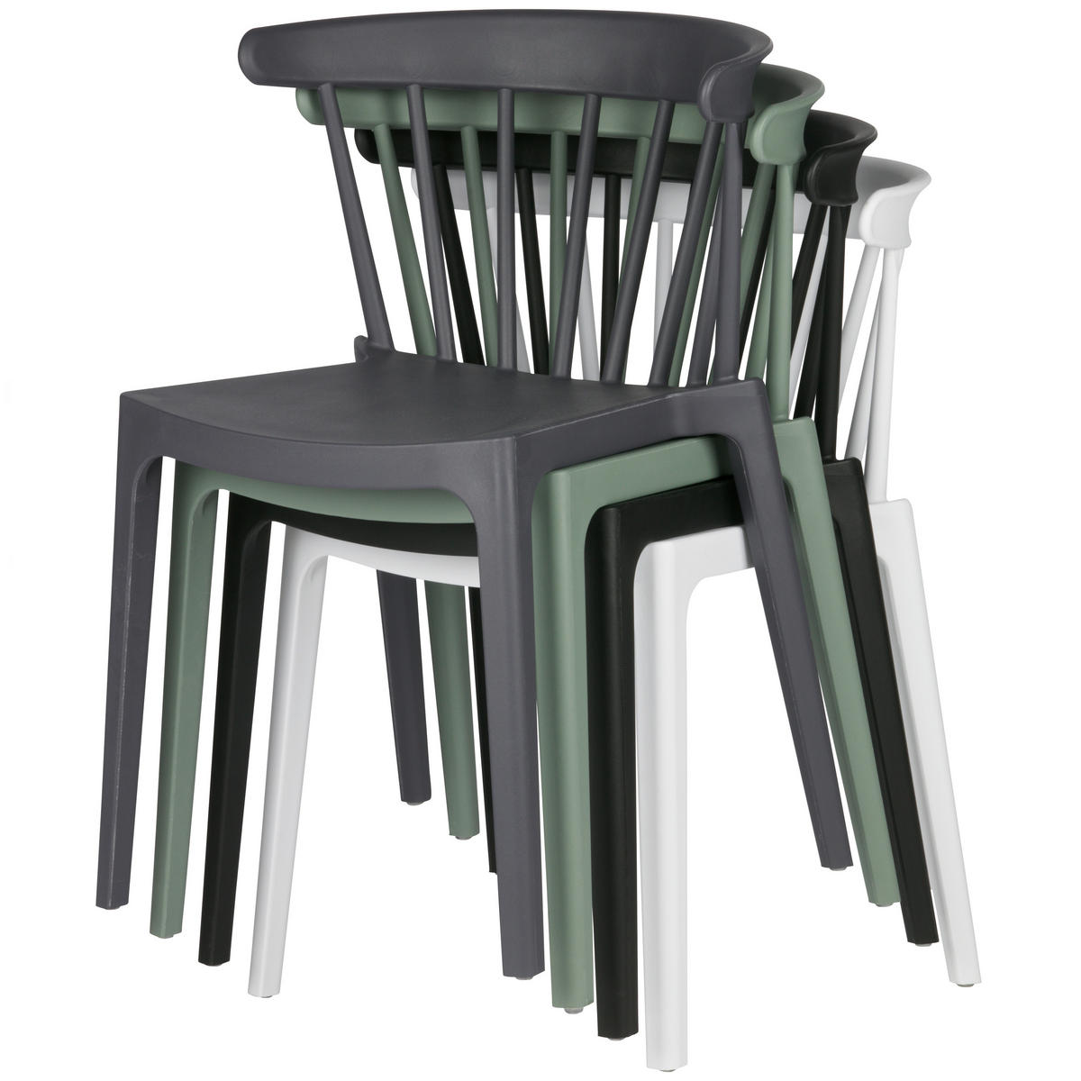 GARTENSTUHL-SET Kunststoff Jadegrün  - Jadegrün, MODERN, Kunststoff (52/75/53cm) - Livetastic