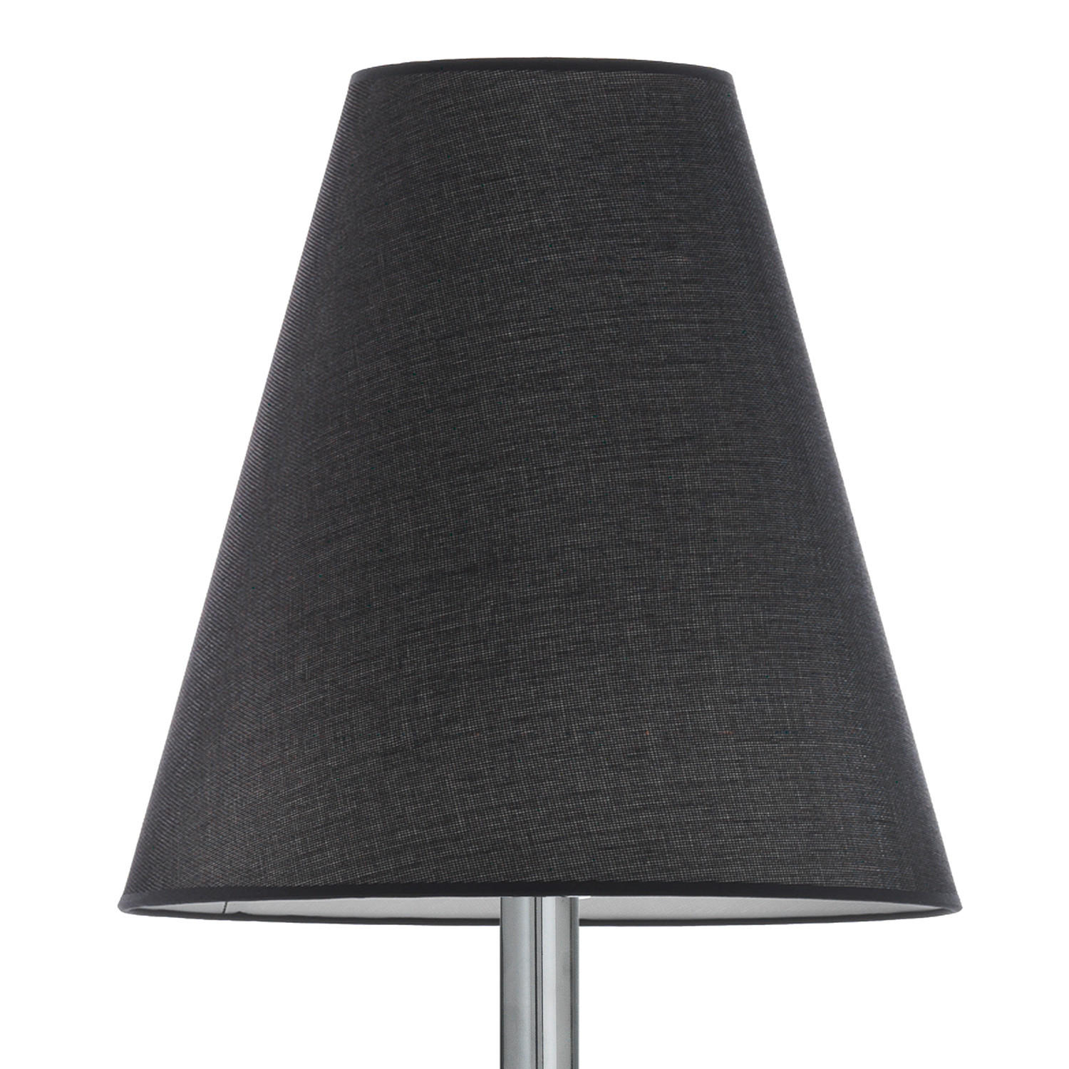 TISCHLEUCHTE 20/54 cm   - Chromfarben/Schwarz, KONVENTIONELL, Textil/Metall (20/54cm)