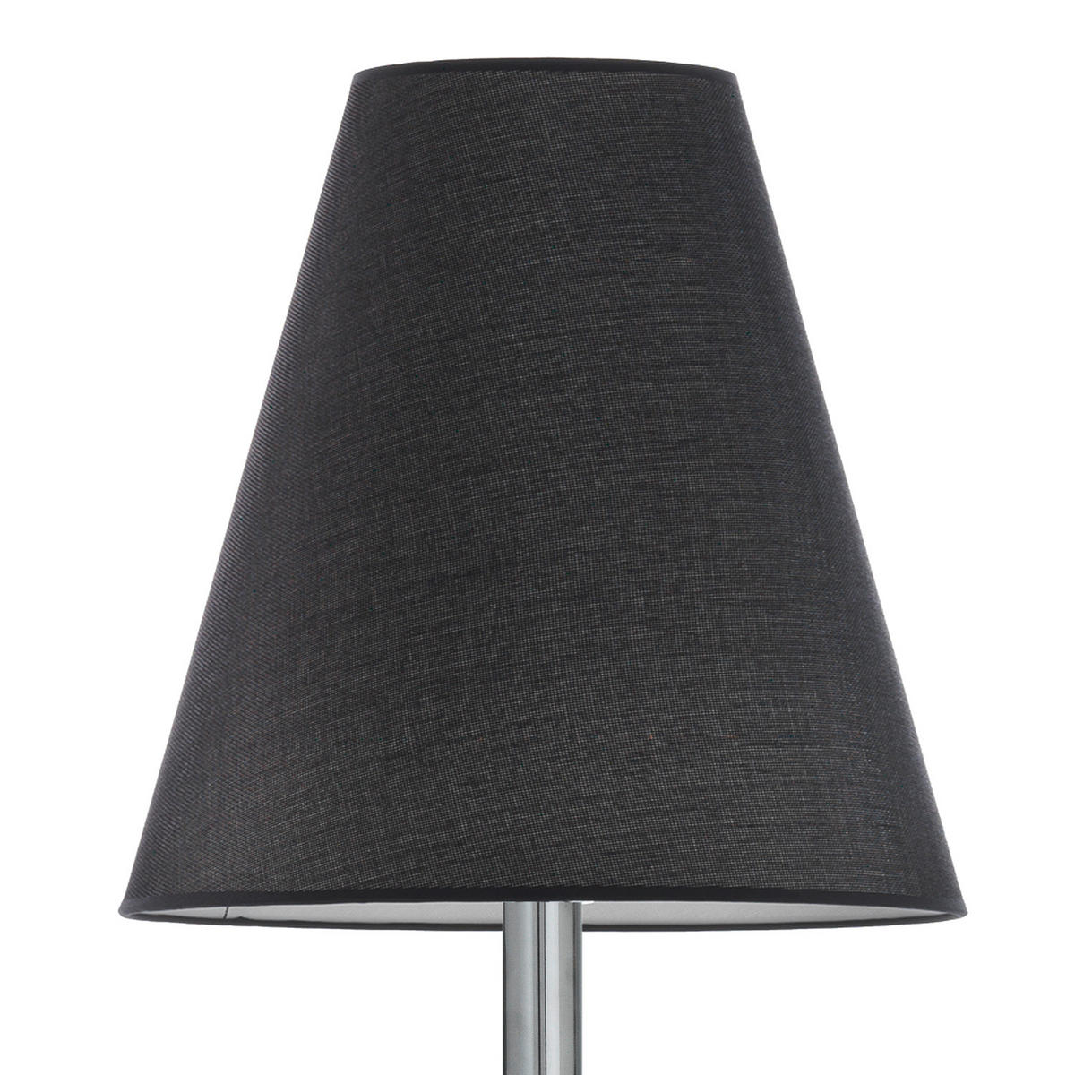 TISCHLEUCHTE 20/54 cm   - Chromfarben/Schwarz, KONVENTIONELL, Textil/Metall (20/54cm)