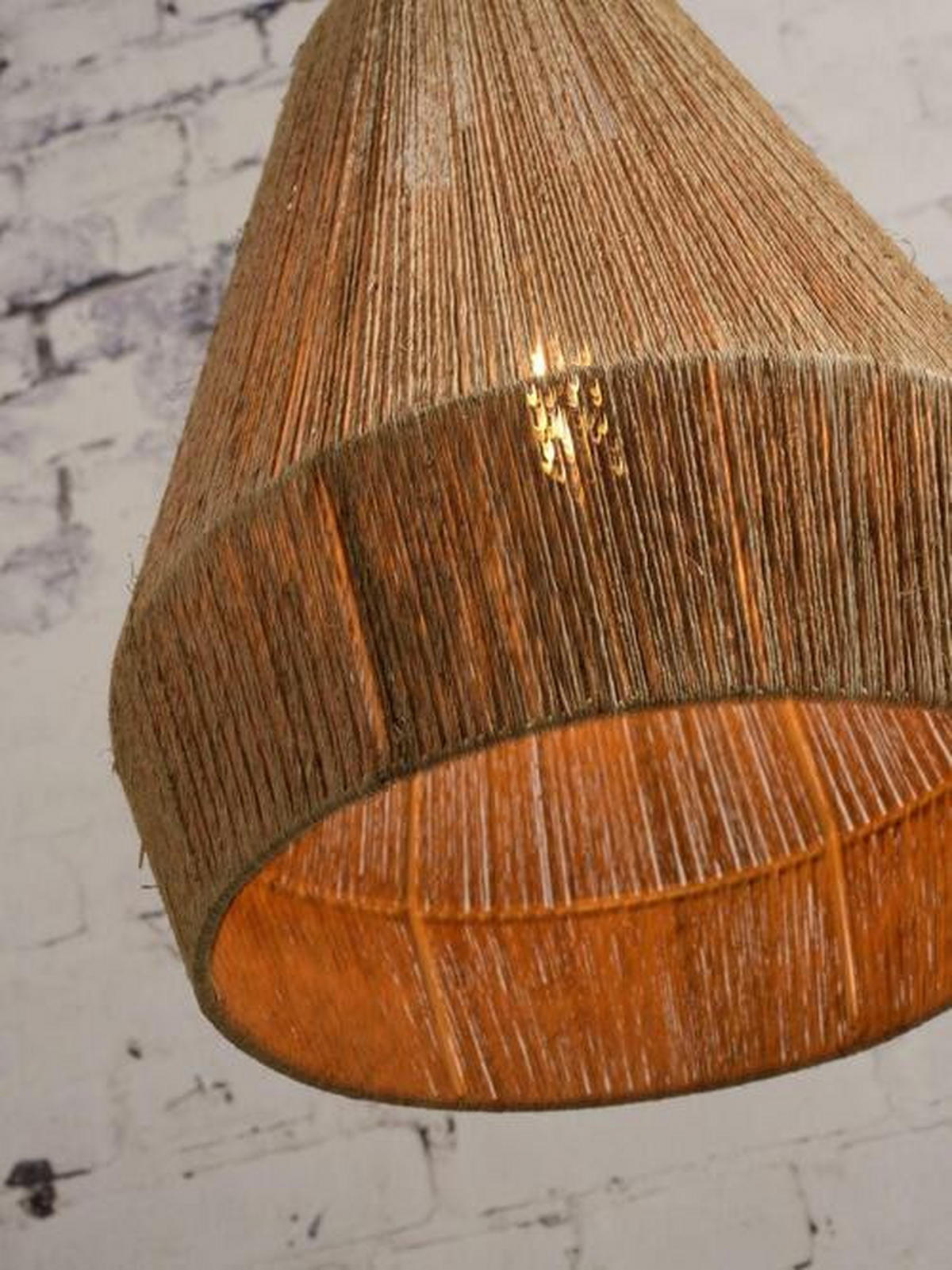 HÄNGLAMPA GOOD&MOJO 40/47 cm  - ljusbrun/svart, Natur, plast/naturmaterial (40/47cm) - Good & Mojo