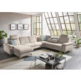 WOHNLANDSCHAFT in Chenille Hellbraun  - Hellbraun/Alufarben, Design, Textil/Metall (170/333/265cm) - Dieter Knoll