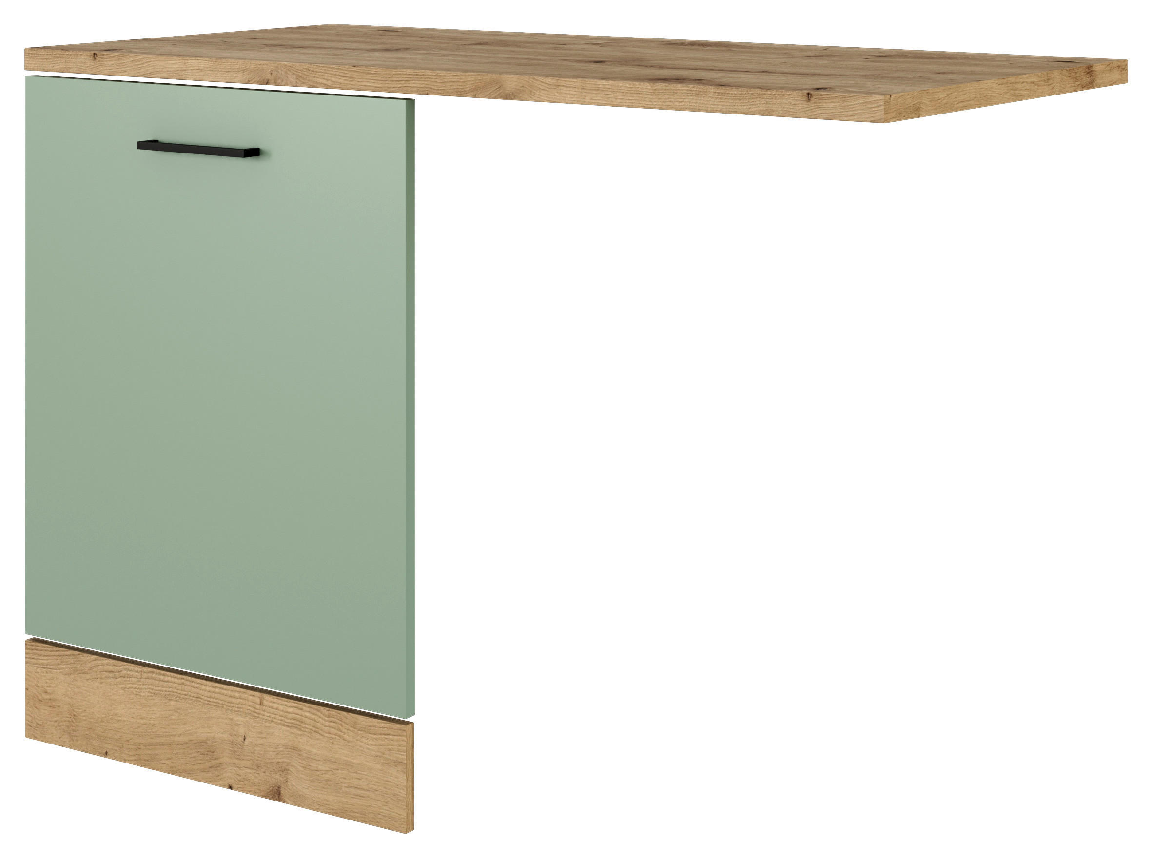 FlexWell Geschirrspülerfront Eiche Artisan, Schilfgrün 110x85x60 cm