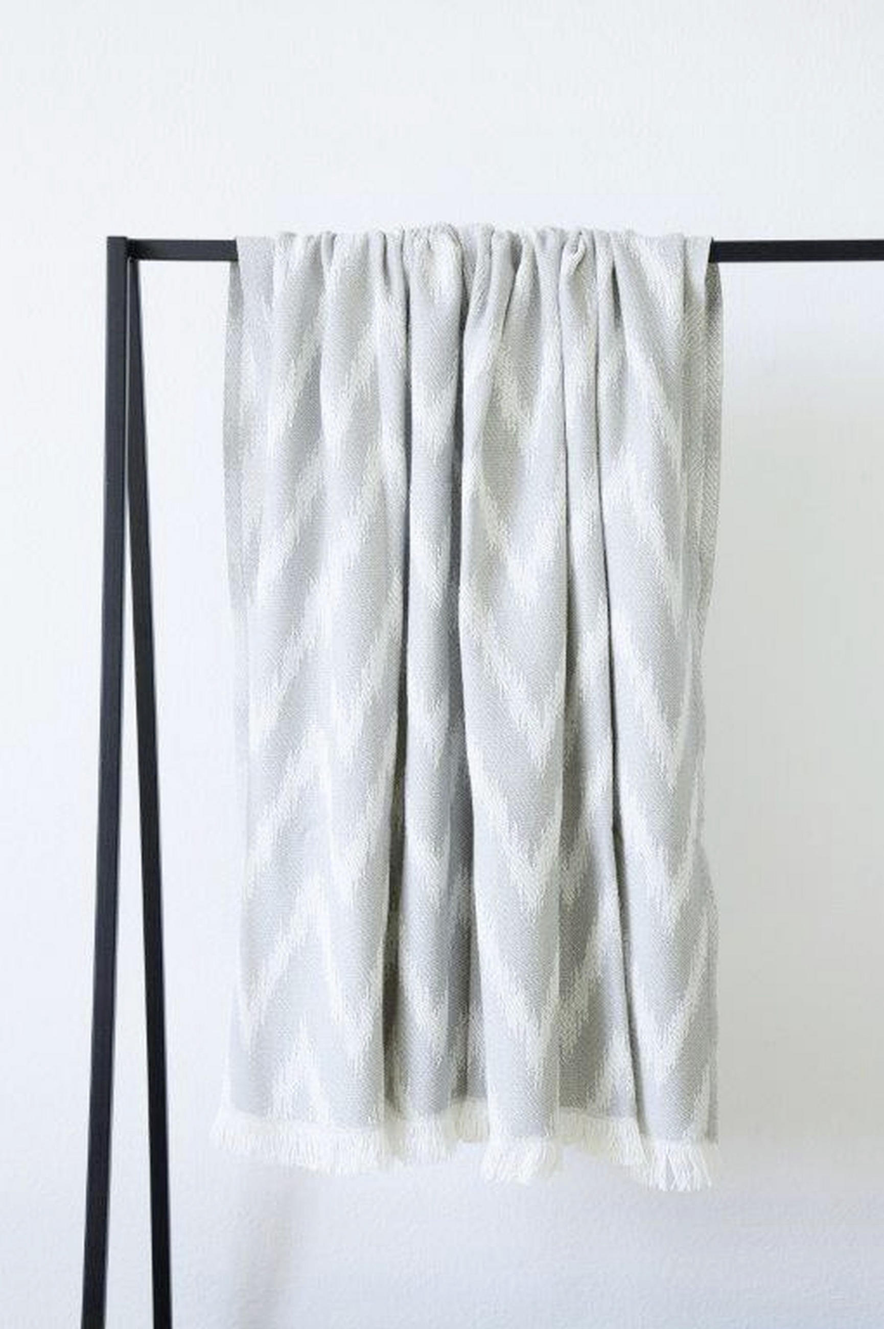 PLÄD 140/180 cm  - ljusgrå/cremefärgad, Klassisk, textil (140/180cm) - Tom Tailor