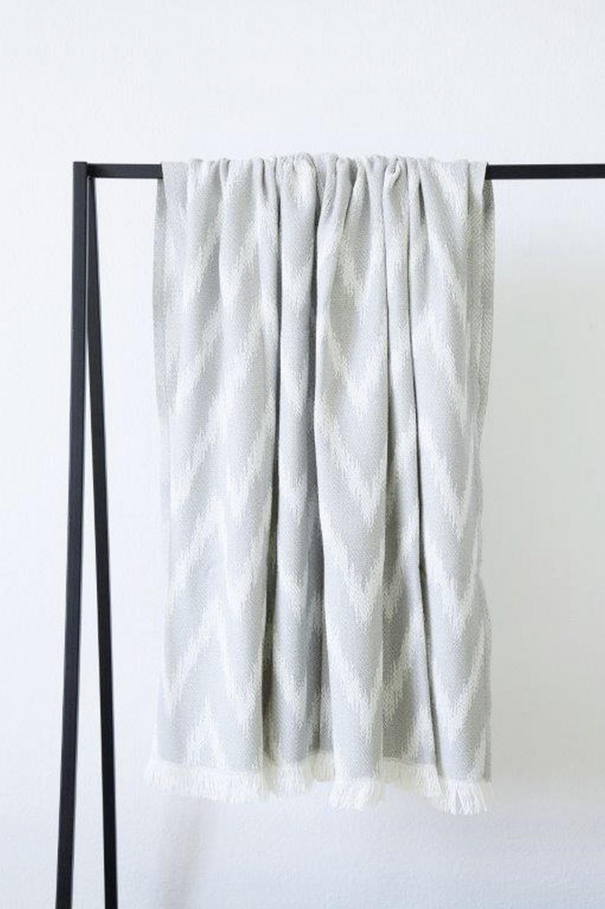 PLÄD 140/180 cm  - ljusgrå/cremefärgad, Klassisk, textil (140/180cm) - Tom Tailor
