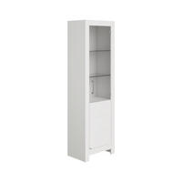 VITRINE in Weiß  - Chromfarben/Weiß, Design, Glas/Holzwerkstoff (63/205,2/39,3cm) - Paidi