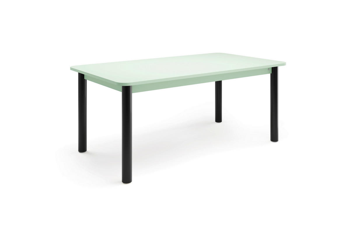 ESSTISCH in Metall, Holzwerkstoff 180/100/76 cm   - Salbeigrün/Schwarz, Natur, Holzwerkstoff/Metall (180/100/76cm) - Tom Tailor