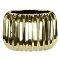 VASE  - Goldfarben, Basics, Keramik (17/12/13cm)