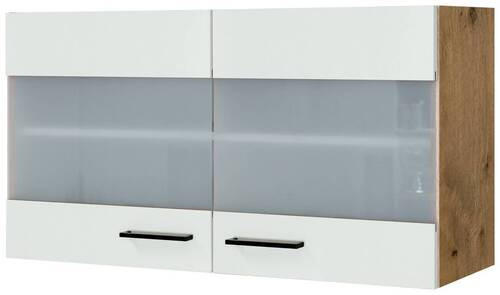 KÜCHENOBERSCHRANK 100/54/32 cm  in Eichefarben, Magnolie  - Eichefarben/Magnolie, MODERN, Holzwerkstoff/Metall (100/54/32cm) - FlexWell