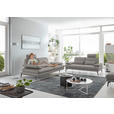 2,5-SITZER in Leder Silberfarben  - Silberfarben/Schwarz, Design, Leder/Metall (196/86/104cm) - Dieter Knoll