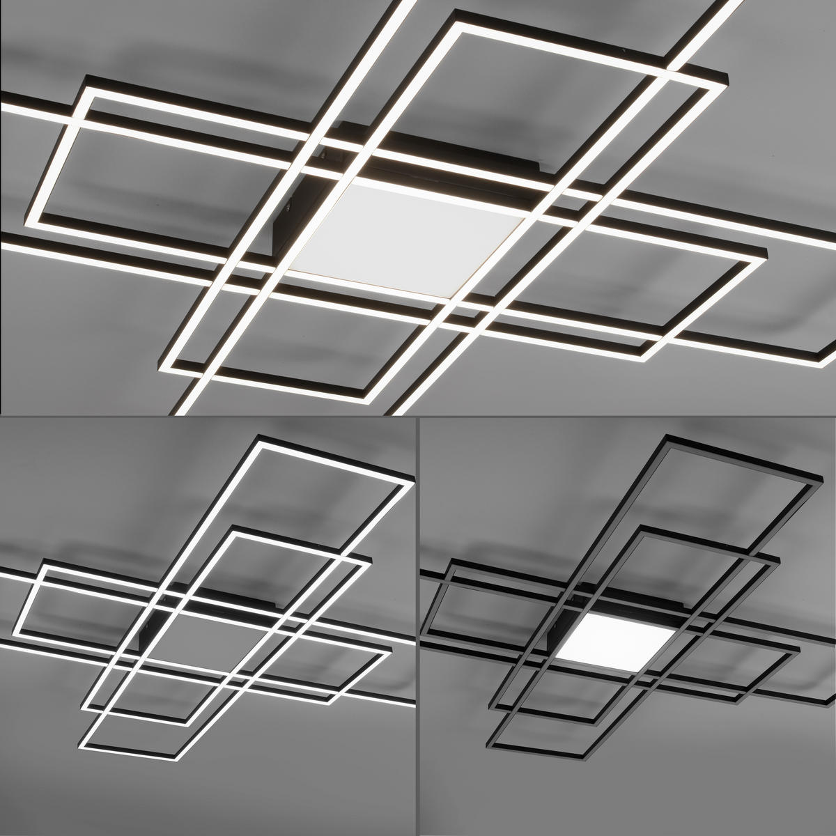 LED-DECKENLEUCHTE 110/110/6 cm    - Design, Kunststoff/Metall (110/110/6cm)
