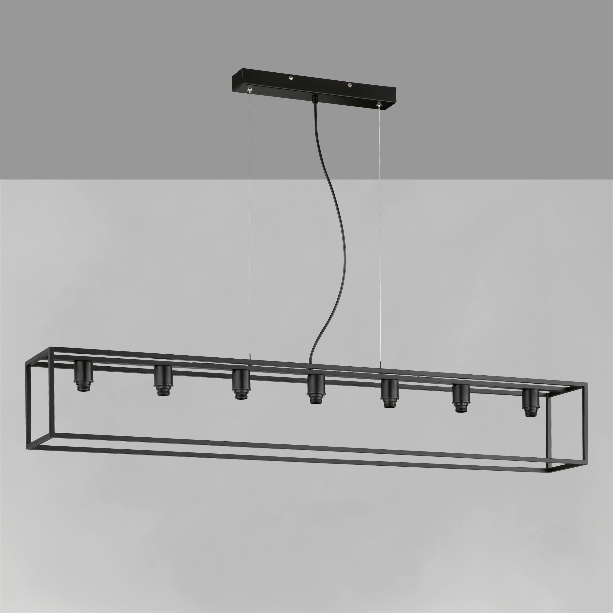 HÄNGELEUCHTE    - Schwarz, Basics, Metall (18/130cm) - Fischer & Honsel