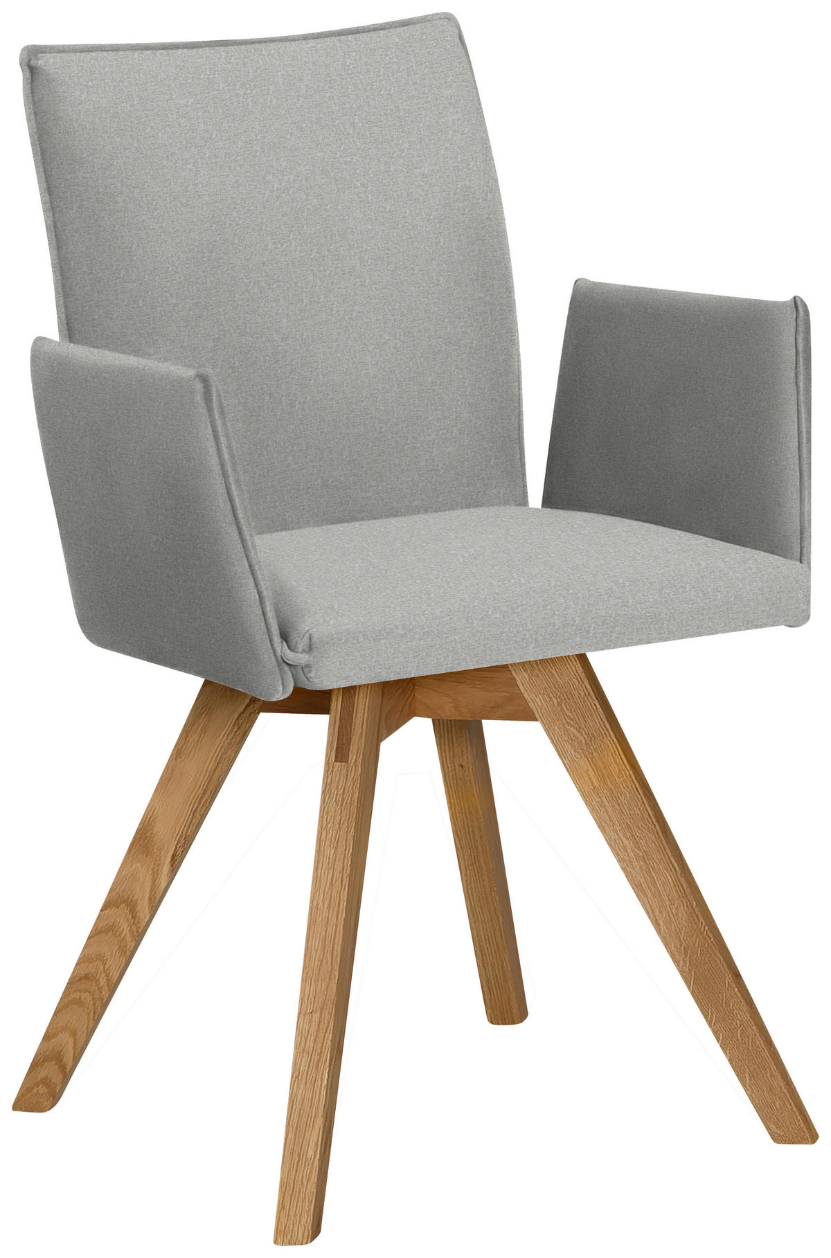 ARMLEHNSTUHL  in Samt  - Eichefarben/Creme, KONVENTIONELL, Holz/Textil (60/91/61cm) - Moderano