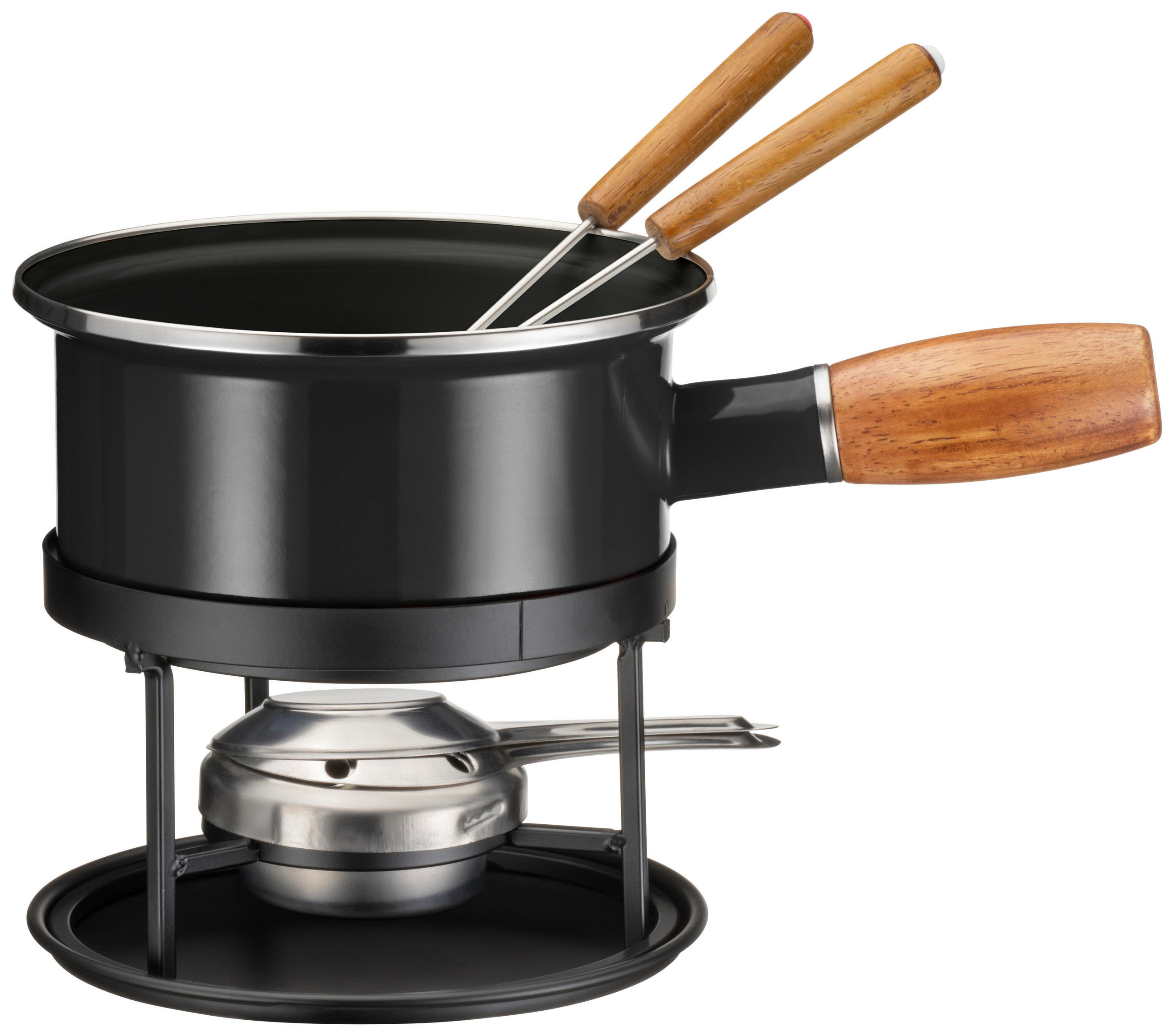 FONDUESET  - Schwarz, Trend, Metall - Mäser