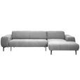 ECKSOFA in Chenille Greige  311/167 cm  - Greige/Schwarz, Design, Textil/Metall (311/167cm) - Xora