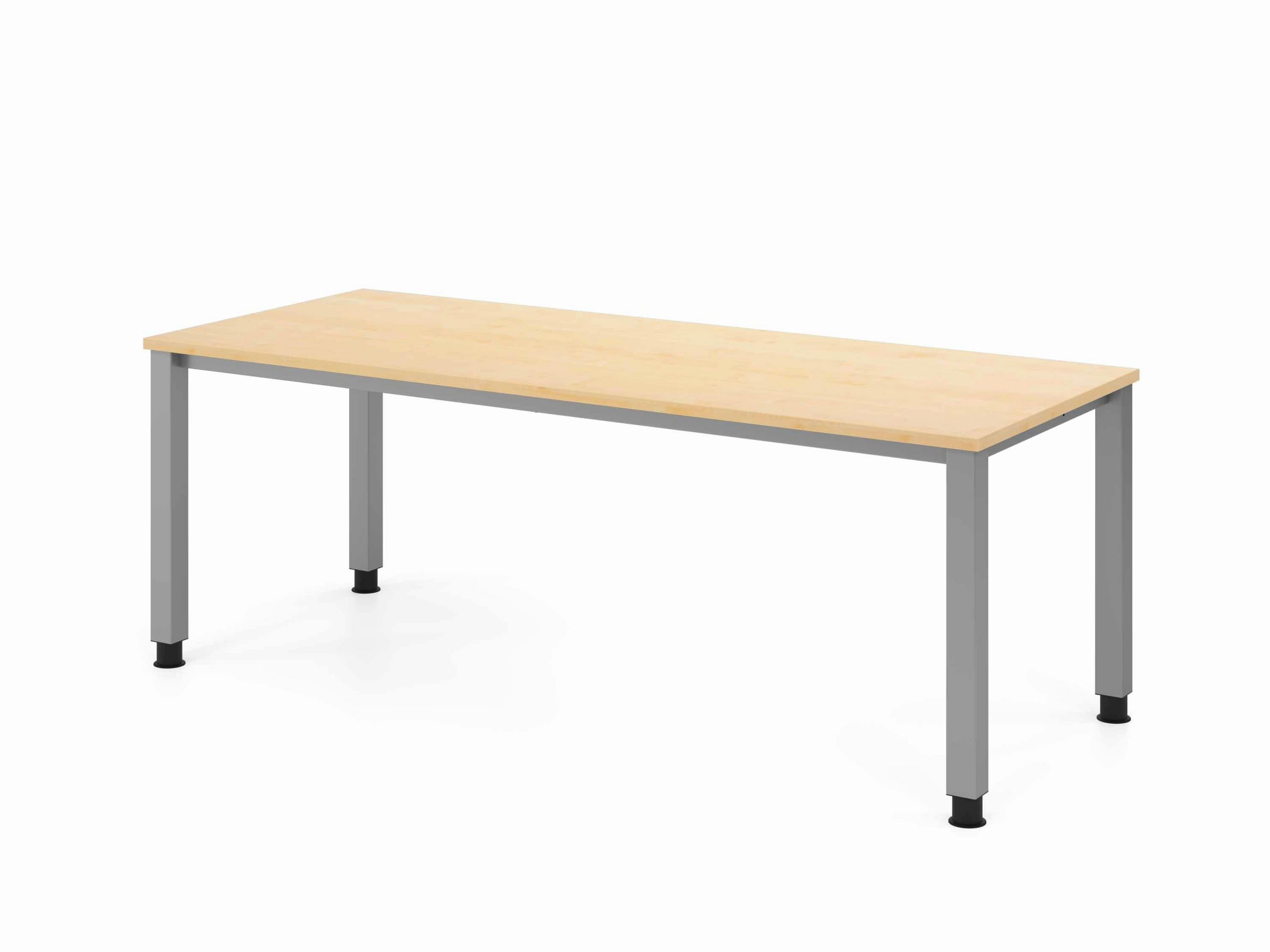 Venda Schreibtisch Silber, Ahorn 80x68.5-81x200 cm