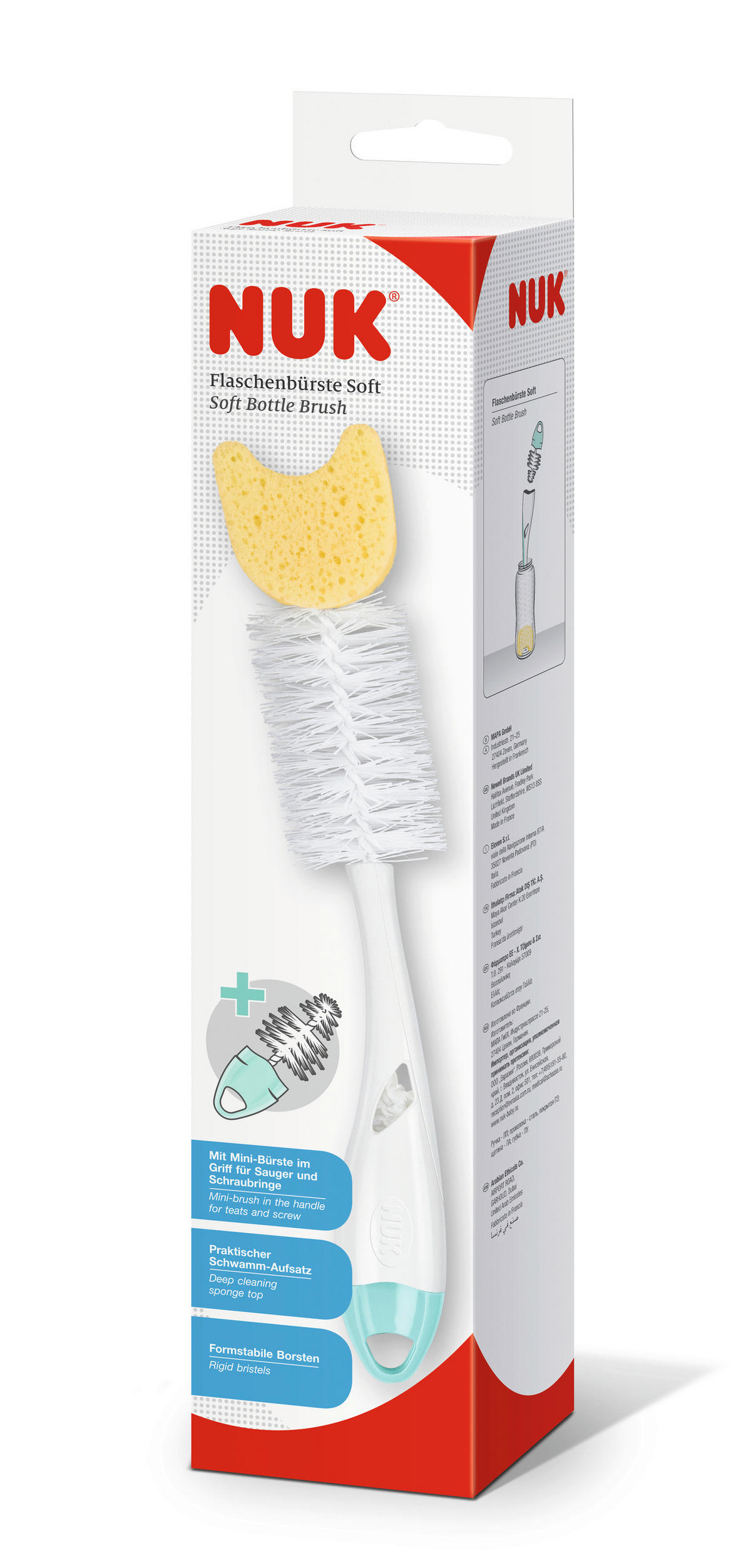 BABYFLASCHENBÜRSTE  - Basics (5/6,5/31,5cm) - NUK