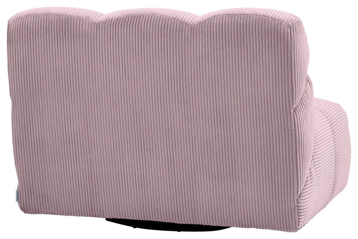 SESSEL in Cord Mauve  - Mauve/Schwarz, KONVENTIONELL, Textil/Metall (105/78/90cm) - Tom Tailor