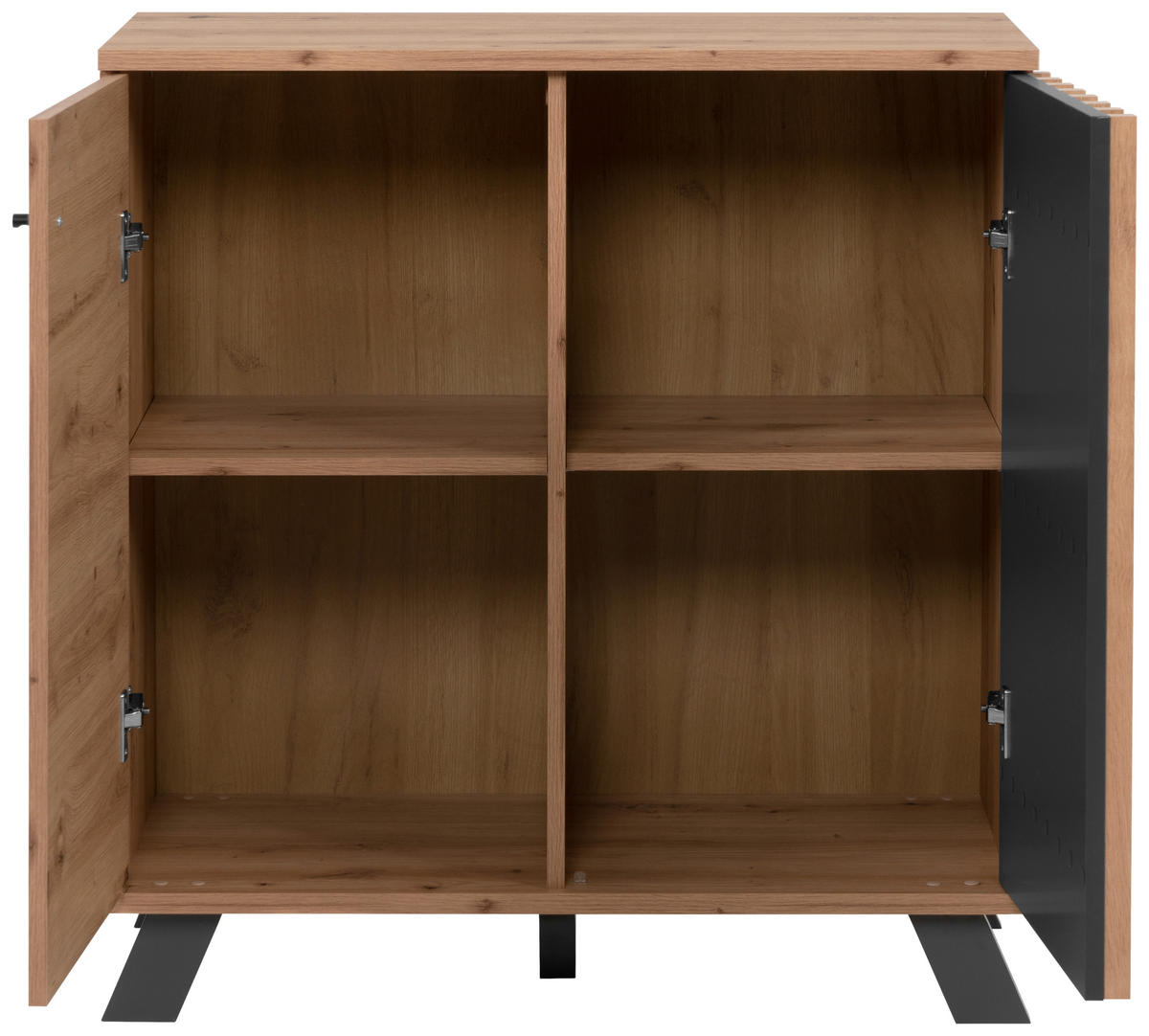 KOMMODE  in 80/85/40 cm  - Anthrazit/Schwarz, LIFESTYLE, Holzwerkstoff/Metall (80/85/40cm) - MID.YOU