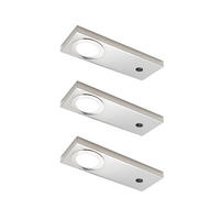 UNTERBAULEUCHTEN-SET - Edelstahlfarben, Basics, Metall (20,6/7,2/1,6cm) - HKT