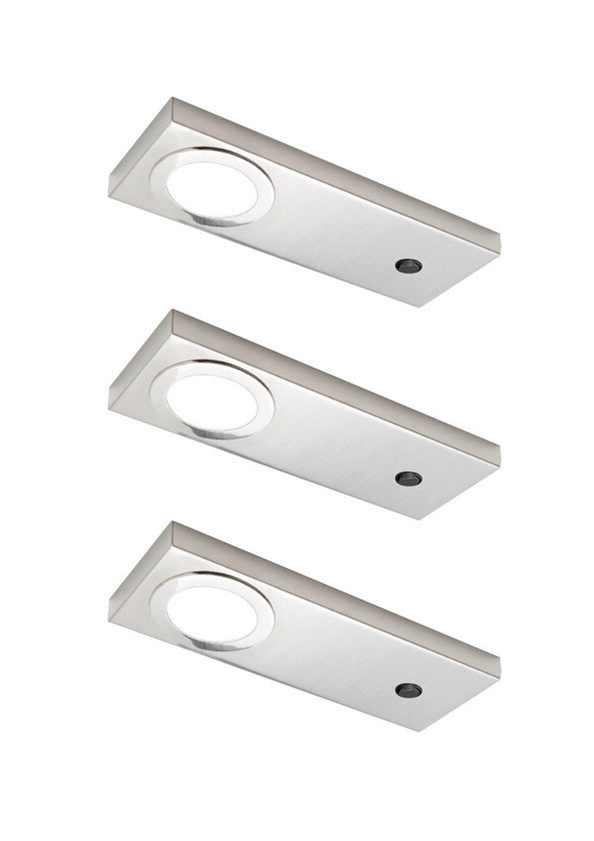 UNTERBAULEUCHTEN-SET - Edelstahlfarben, Basics, Metall (20,6/7,2/1,6cm) - HKT