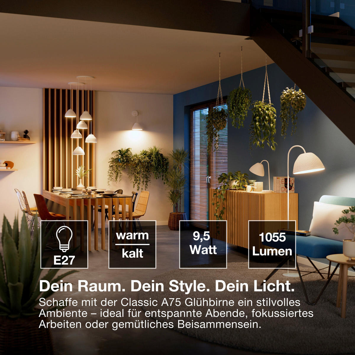 LED-LEUCHTMITTEL E27 9,5 W 1055 lm  - Weiß, Basics, Kunststoff (6/11,2cm) - Osram