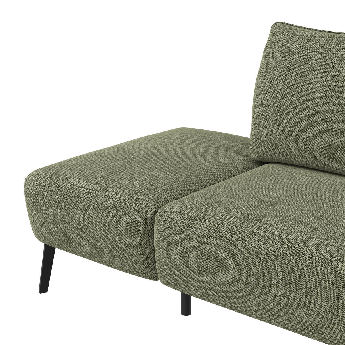 RÉCAMIERE Chenille Grün  - Schwarz/Grün, Konventionell, Textil/Metall (206/90/92cm) - Elegando