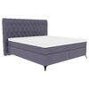 BOXSPRINGBETT 180/200 cm  in Graublau  - Graublau/Schwarz, Design, Textil/Metall (180/200cm) - Boxxx