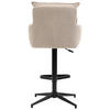 BARHOCKER Cord Creme, Beige Eisen Stoffauswahl, Sitzfläche 360° drehbar, inklusive Armlehnen  - Beige/Creme, Design, Textil/Metall (54/98-120/58cm) - Novel