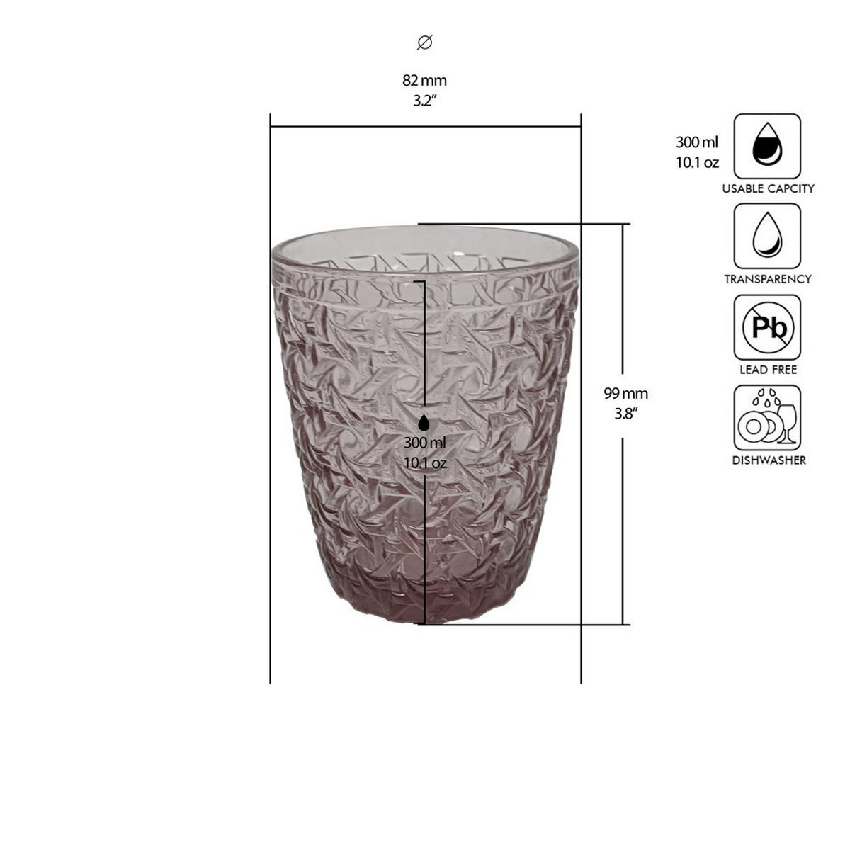 DRICKSGLAS 300 ml  - röd, Trend, glas (8,2/9,9cm) - Novel