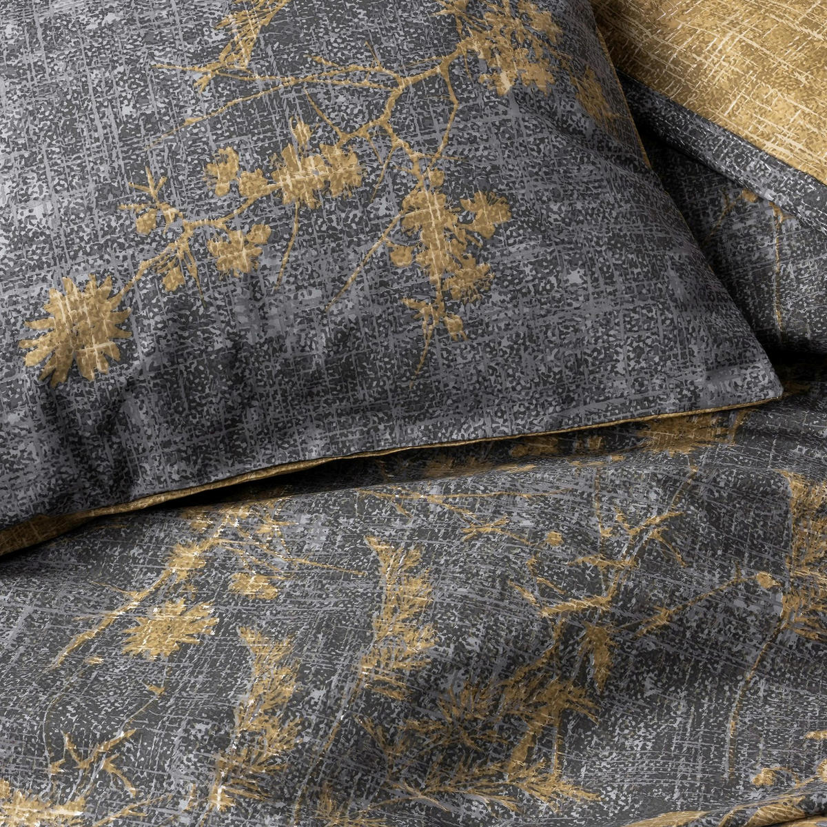 BETTWÄSCHE 135/200 cm  - Senfgelb, Basics, Textil (135/200cm)