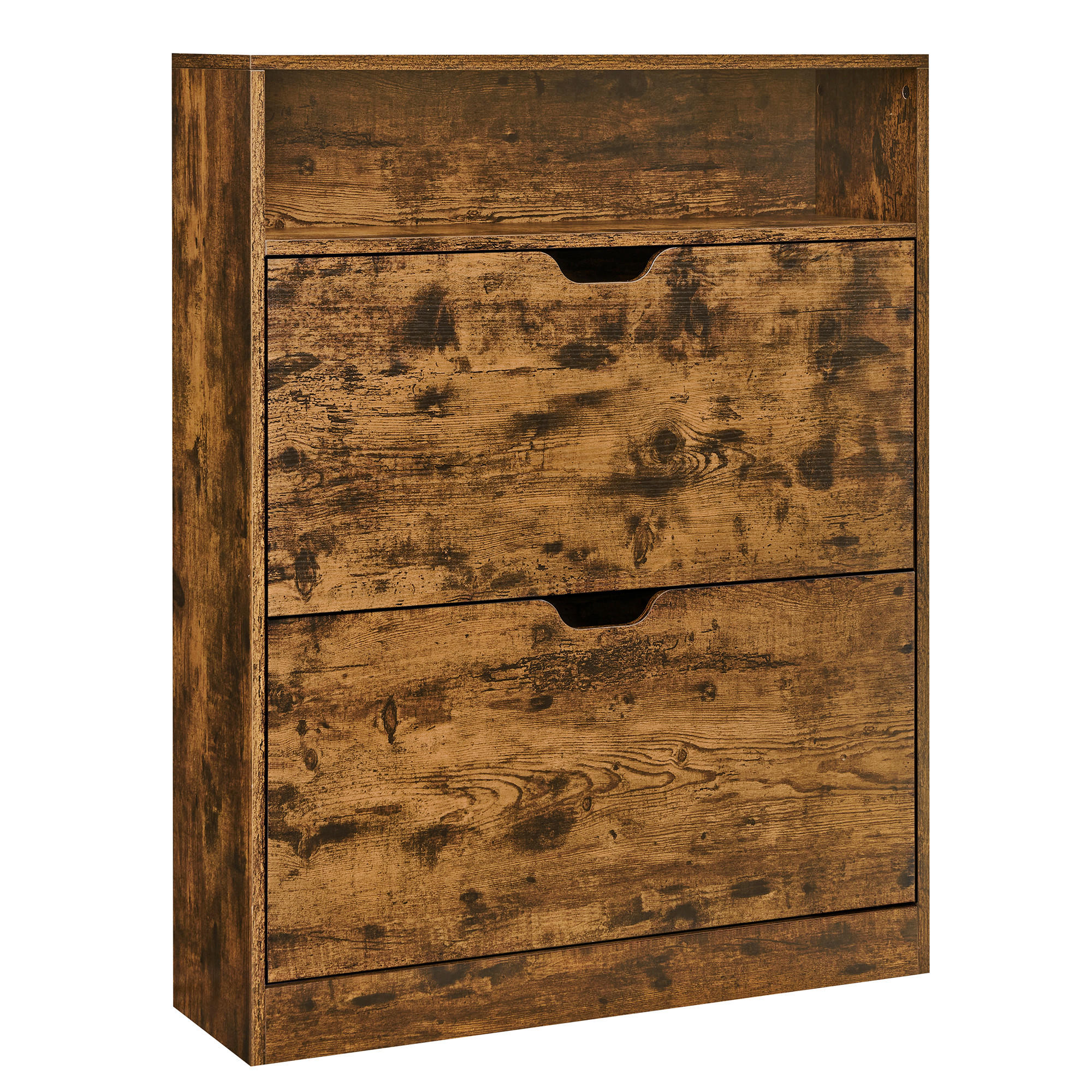 SCHUHKIPPER - Braun, MODERN, Holzwerkstoff (80/102/24cm) - MID.YOU