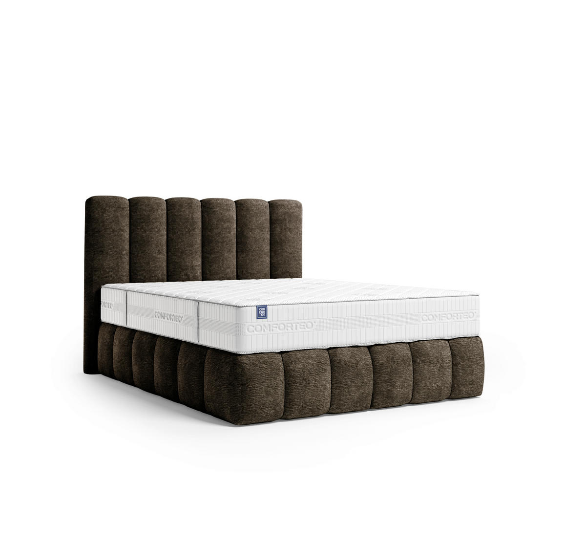 BOXSPRINGBETT 140/200 cm,  in Braun, Matratze, H3 + H4 = fest + sehr fest  - Schwarz/Braun, Modern, Holz/Holzwerkstoff (140/200cm) - MID.YOU