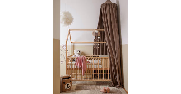 GITTERBETT EMMA 144/75/161 cm - Buchefarben, Trend, Holz (144/75/161cm) - My Baby Lou