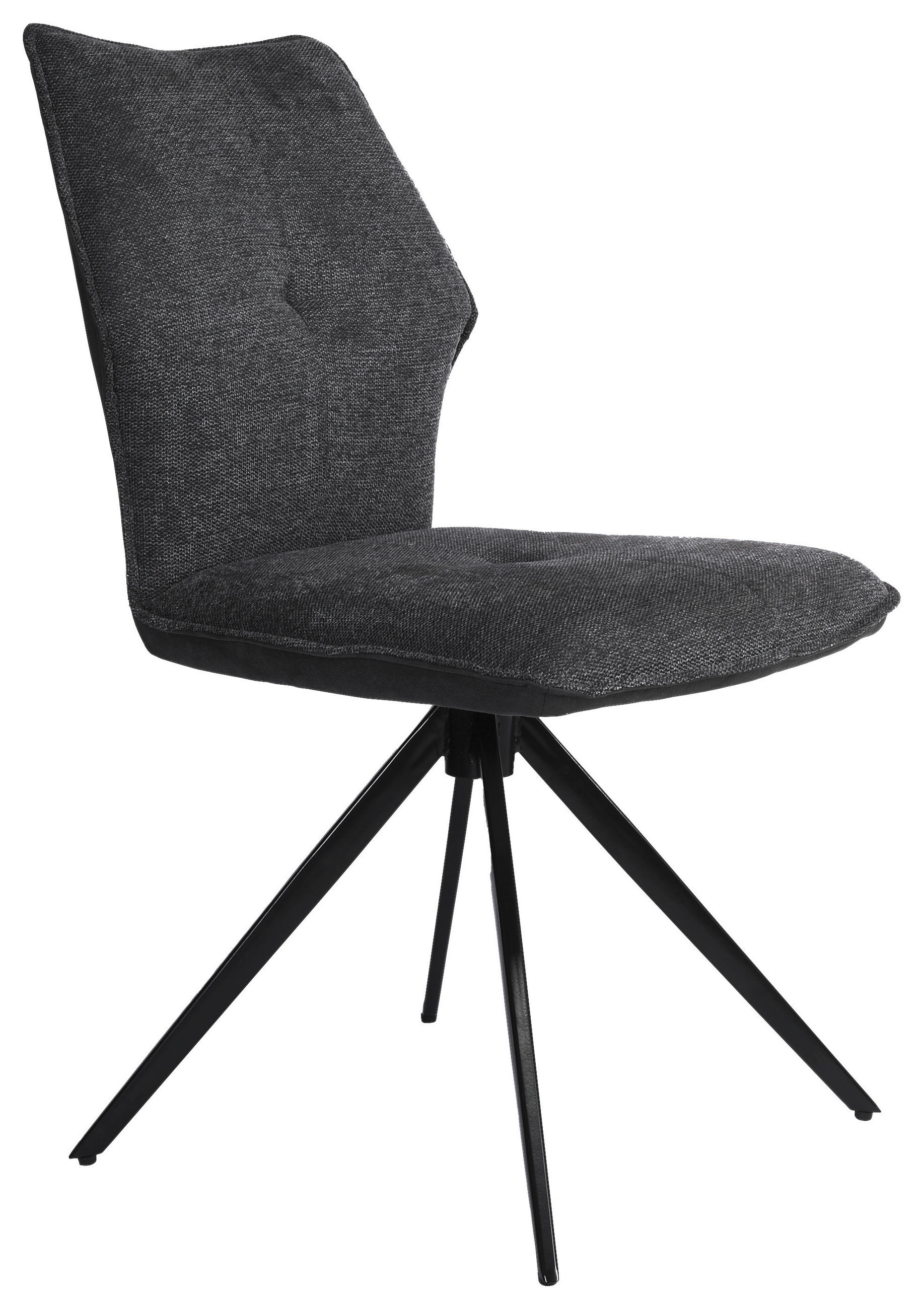 STOLIČKA, 50/87/62 cm - čierna/sivá, Design, kov/textil (50/87/62cm) - Novel