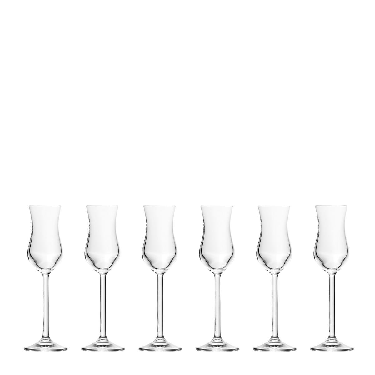Grappaglas-Set Daily  6-teilig  - Klar, Basics, Glas (20/6cm) - Leonardo