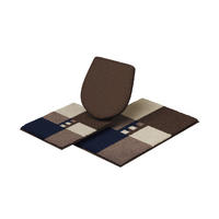 BADEMATTENSET Braun  - Braun, Basics, Kunststoff/Textil - Grund