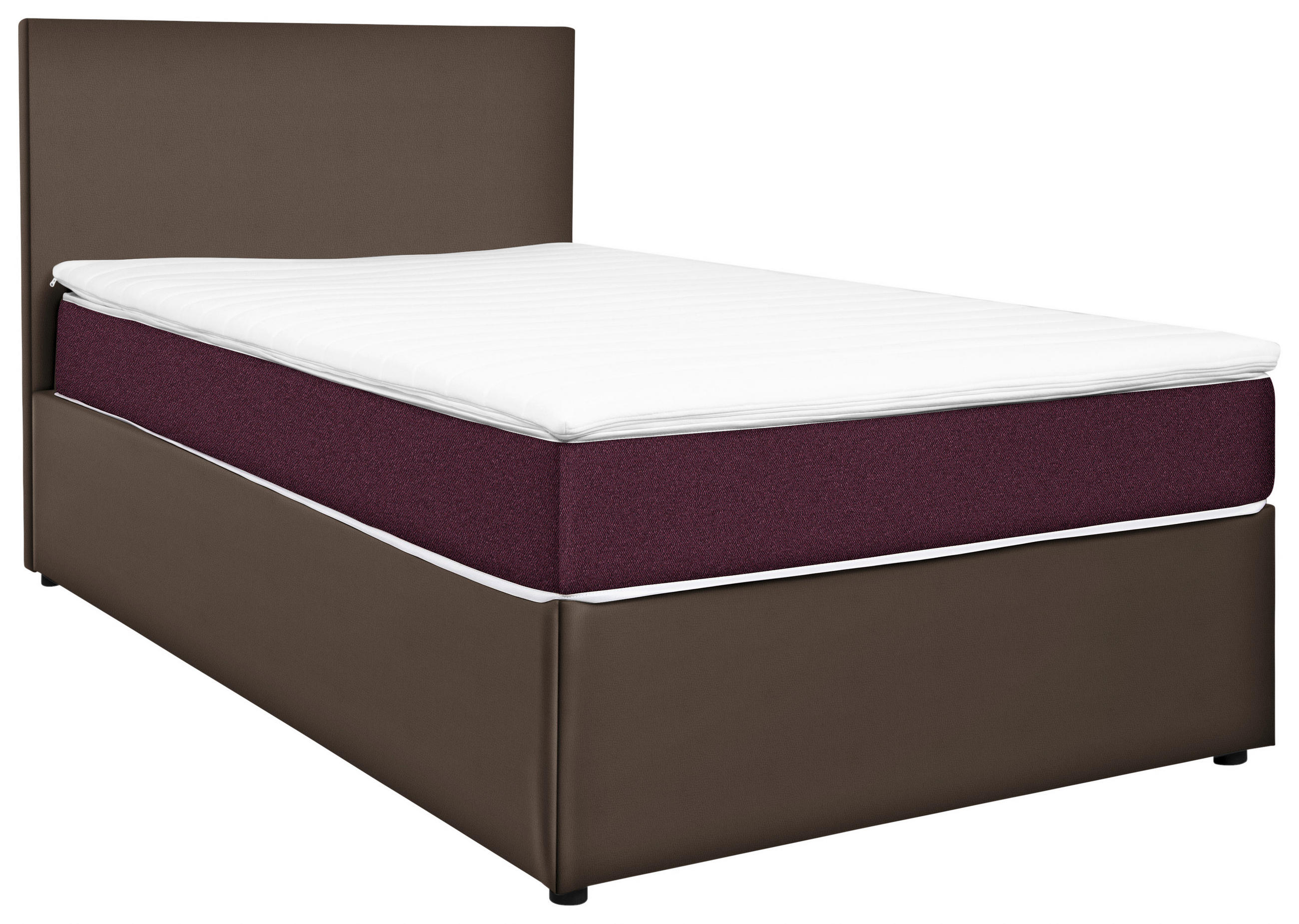 BOXBETT 120/200 cm  in Grau, Brombeere  - Brombeere/Grau, KONVENTIONELL, Holz/Holzwerkstoff (120/200cm) - Carryhome