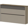 HÄNGESCHUHSCHRANK Sandfarben, Taupe, Eichefarben  - Sandfarben/Taupe, Design, Glas/Holzwerkstoff (137/80/23cm) - Dieter Knoll